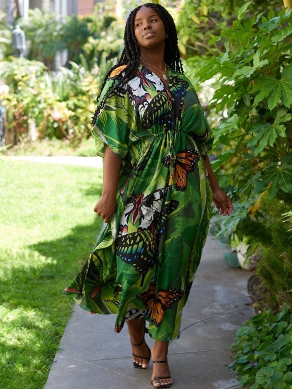 Winlar Butterfly Kaftan Dress - Size OS - Picture 2 of 7
